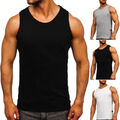 Tank Top T-Shirt Tanktop Tee Muskelshirt Achselshirt Basic Herren BOLF Unifarben