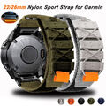 Für Garmin Fenix 3/3 HR 5 5X Plus 6 6X Pro 7 7X S70  Nylon Sport Ersatz Armband