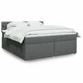 Boxspringbett mit Matratze Lattenrost Bettgestell Polsterbett Bett Stoff vidaXL