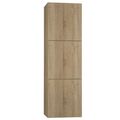 Badschrank 3 Türen Badezimmerschrank Hochschrank Wandmontage Badmöbel 100x30cm 