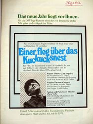 Einer flog über das Kuckucksnest - Jack Nicholson, Will Sampson - Werberatschlag