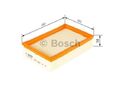 BOSCH F 026 400 345 Luftfilter  für OPEL CHEVROLET Filtereinsatz