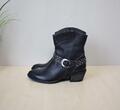 Schöne Echtleder Stiefeletten Bikerstiefel Gr. 38 schmal - NEU!