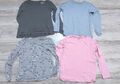 4x langarm Shirt Pullover Shirts Mädchen Gr. 134 140 Baumwolle rosa grau blau 