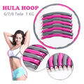 8 Teile Hula Hoop Reifen Fitness Schaumstoff 1KG Bauchtrainer Fitnesstraining DE