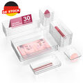 30 Stücke Schubladen Organizer Schreibtisch Organizer Transparent in 4 Größen DE