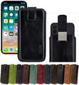 Exclusive Echt Leder Hülle Tasche Handyhülle Schutz Slim Case Etui für iPhone 12