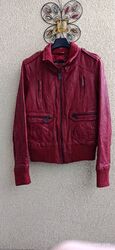 ❤️Must Have/MAZE❤️rote Retro Damen Lederjacke Gr.S/M/neu