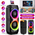 Bluetooth 5.0 Dual Lautsprecher RGB Subwoofer HiFi-Stereo Musikbox Boombox Party