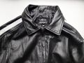 Leather Maniacs Lederjacke mit Seitenstreifen und abnehmbare Kapuze Größe M...