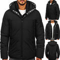 Winterjacke Sportjacke Sweatjacke Classic Kapuze Casual Herren BOLF Unifarben