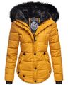 Marikoo Damen Winter Stepp Jacke Kurz Parka Mantel gefüttert Kapuze Lotusblüte 