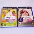 Playstation PS2 Spiele Paar Singstar 80er + Pop World Musik Karaoke Sony 2005