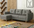 Ecksofa Lambani Eckcouch mit Schlaffunktion und Bettkasten  Modern Desing Couch