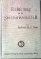 Einführung in die Rechtswissenschaft. Giese, Friedrich: