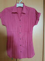 Damen kurzarm Bluse Pink gr. 40/42