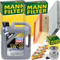 MANN INSPEKTIONSPAKET+5L LIQUI MOLY 5W-30 ÖL passend für FORD FIESTA 6 B-MAX JK