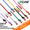 Netzwerk Patchkabel Inline Cat 6 0,25m - 50m 1 Gbps Kupfer S/FTP LAN 12 Farben