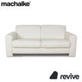 Machalke Leder Zweisitzer Weiß Sofa Couch