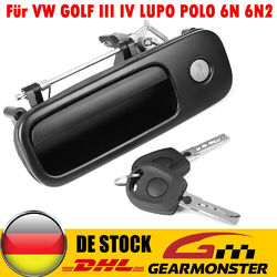 Heckklappe Griff Schloss + 2x Schlüssel Für VW Golf 3 4 Polo T4 T5 1J6827565B