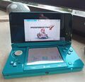 Nintendo 3DS Handheld-Spielkonsole - Aqua Blau + Mariokart 7 Spiele TOP