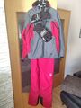 Spyder Skianzug zweiteilig mit Reusch Handschuhe Herren Gr. 50 Rot/Grau