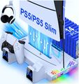 für PS5 Slim Disc&Digital Edition PS5 Vertical Stand ,PS5 Controller Ladestation