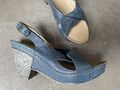 hush puppies 38 Sandalen blau Leder Neuwertig 