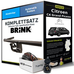 Anhängerkupplung BRINK abnehmbar für CITROEN C4 Grand Picasso +E-Satz NEU AHKBis 25.09. im FlashSale 10% sparen*!