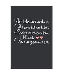 Ich liebe dich weil du so bist wie du bist: Valentinstag Notizbuch - Valentinsta