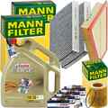 MANN INSPEKTIONSPAKET+5L CASTROL 5W-30 ÖL passend für BMW 5er F10 528i xDrive