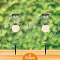 BMF SOLARLEUCHTE OUTDOOR 2er SET SOLARLAMPE BALKON GARTEN RING LED 80464593