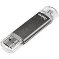 Hama FlashPen "Laeta Twin" USB-Zusatzspeicher Smartphone/Tablet Grau 32 GB US...