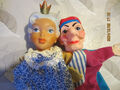 2 alte Handpuppen Prinzessin und Kasper