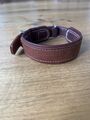 HUNTER Hundehalsband Nubuk Leder Cognac 30- 38cm