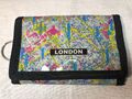 mapbags 3fach Faltbare Vintage Geldbörse London Landkarte Schwarz Bunt Neuwertig