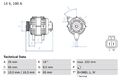 BOSCH Lichtmaschine Generator Lima 0 986 048 340 +67.25€ Pfand für OPEL CORSA