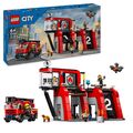 LEGO City Feuerwehrstation mit Drehleiterfahrzeug, Feuerwehr-Spielze (US IMPORT)