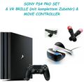 Sony PlayStation 4 Pro 1TB Spielkonsole in Schwarz als Set mit VR Brille