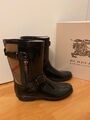 Burberry Gummistiefel / Regenstiefel im Biker Look