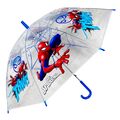 Spiderman Regenschirm Transparent Poe PVC Kinder Jungs Schirm Regenschutz