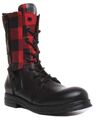 Replay Welcom Side Zip With Studd Lace Up Bt In Black Red Size UK 3 - 8