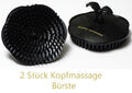 2 Stück Kopfmassagebürste Haarbürste Bürste Bürsten Ø 8cm Massageboy Kamm NEU