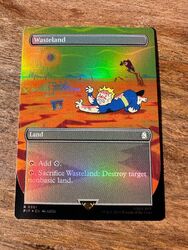 Wasteland / Einöde - Fallout: Extras - FOIL - Borderless - NM - EN - MTG  Magic 