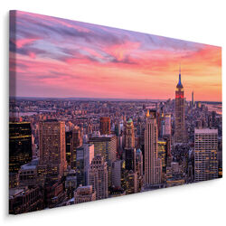 Leinwandbild Canvas Print Deko Wandbild Reisen USA New York City Panorama towers