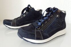 Ara Sneakers Leder  schwarz Weite H Gr. 37,5