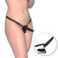 Doppeldildo Strap-On Slip mit Penis-Plug* Bondage Fetisch Umschnall Sexspielzeug