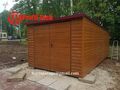 3,5x4 Gerätehaus Gartenhaus Raum Fertiggarage Lager Container Blechgarage *