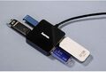 Hama USB 2.0 Hub 4-fach Adapter Splitter 4 Ports Verteiler PC Computer schwarz