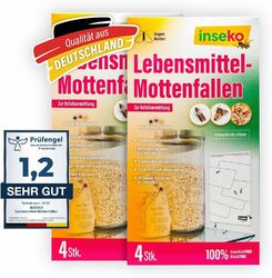 8 x inseko Lebensmittelmotten Falle insektizidfrei und geruchlos MADE IN GERMANY